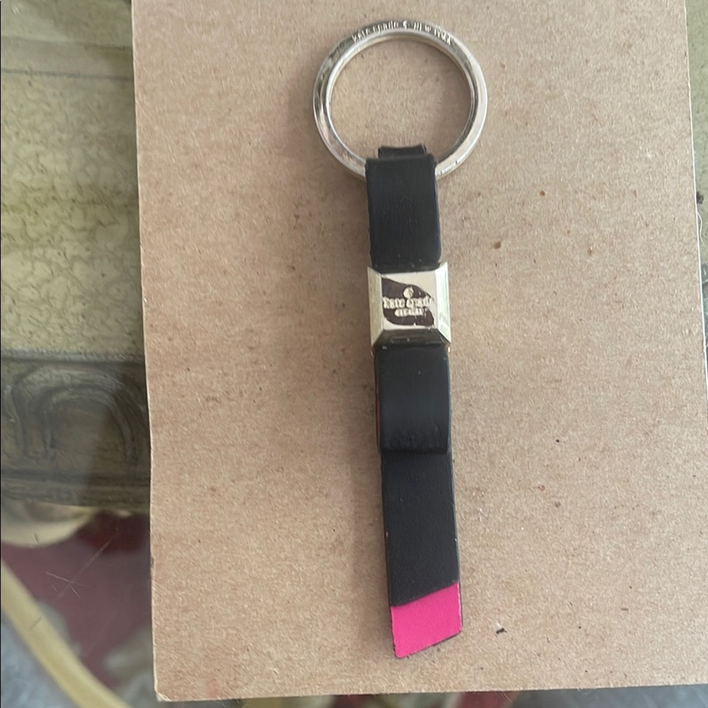 Black and Pink Kate spade key chain